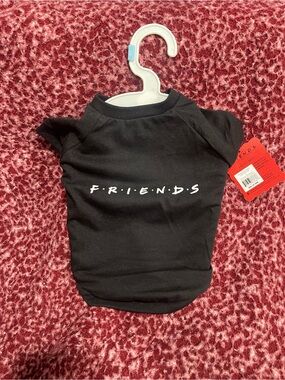 FRIENDS Black Pet Hoodie with Logo Tag